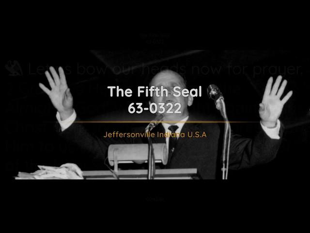 63-0322 The Fifth Seal | William Branham