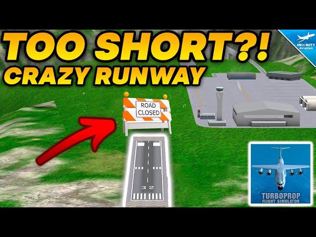 This TFS Runway Is TOO SHORT - Can We LAND HERE? | Insane Challenge! | Turboprop Flight Simulator