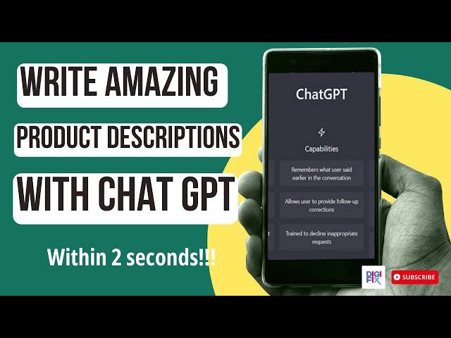 How to write amazing product descriptions with Chat GPT AIPRM prompts #chatgpt #chatgptaiprm #aiprm