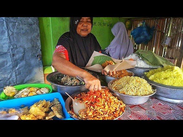 NASI BERKAT PAKAI DAUN JATI INI MURAH BANGET HANYA 5 RIBU, JUALAN SEJAK HARGA MASIH 1 RUPIAH