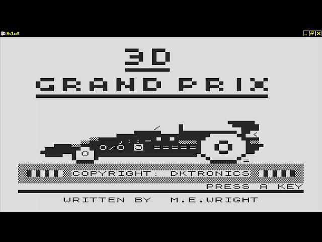 3D GRAND PRIX SINCLAIR ZX80 ZX 80 ZX81 ZX 81 Science of Cambridge Ltd