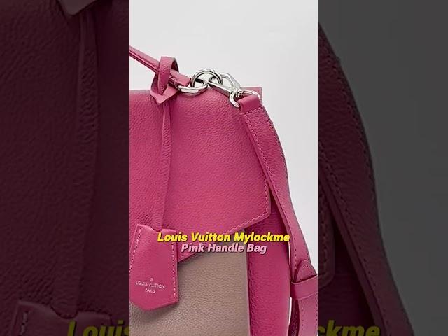 The Louis Vuitton Mylockme Pink Handle Bag, a Must Have!
