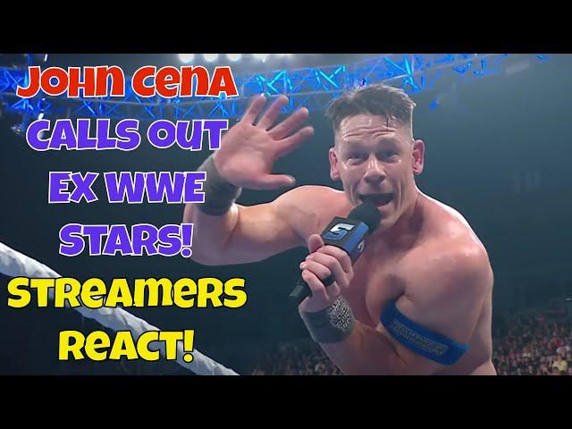 Streamers React! John Cena calls out to Ex WWE stars! #wwe #johncena #pipebomb