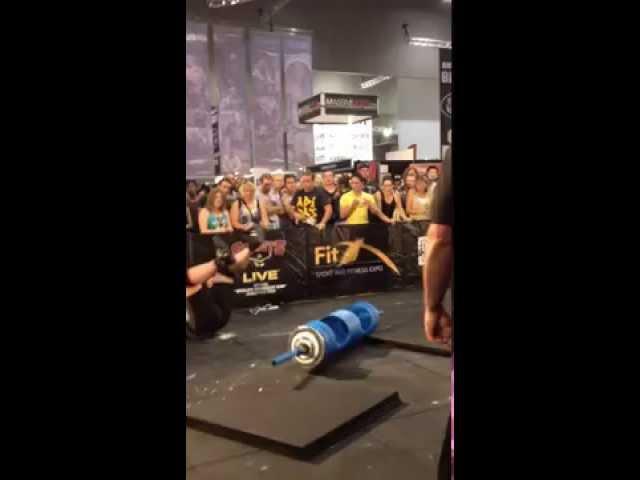 Benedikt Benny Magnusson 140kg 310lbs Log Press accident Giants Live 2014 Melbourne