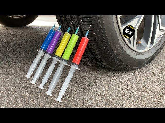 Experiment Car vs Giant Toothpaste, Orbeez, Balloons, Coca Cola, Mtn Dew, Fanta and Mentos | Test Ex