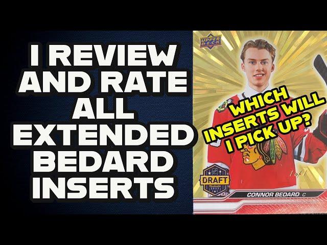 I review and rate all 2023-24 upper deck extended series Connor Bedard inserts [ hockey cards ]