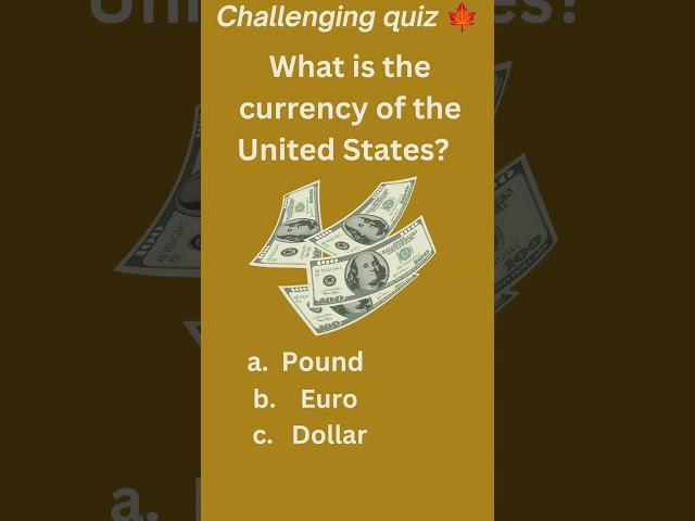 What is the US Currency? | Challenging Quiz #challengingquiz #quizforfun #quizforgenius
