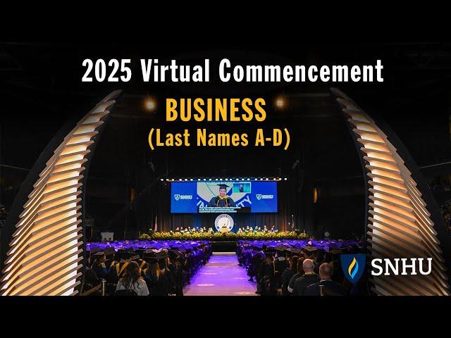 Virtual Commencement: Business (Last Names A-D), Saturday, May 24 at 3pm ET