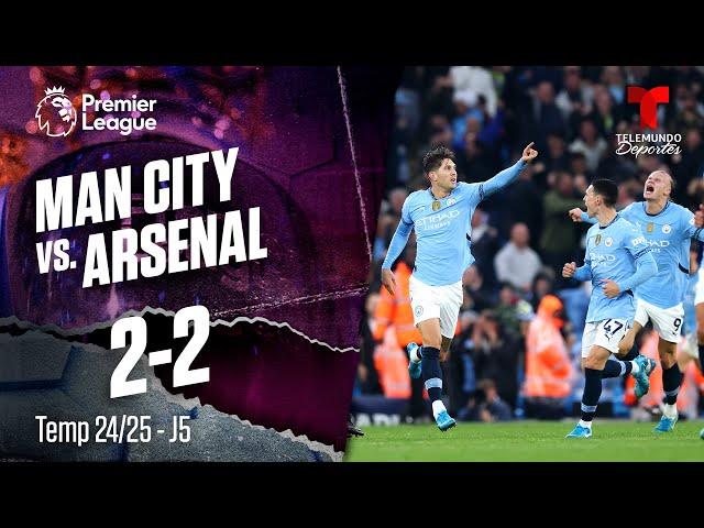 Highlights & Goals: Manchester City vs. Arsenal 2-2 | Premier League | Telemundo Deportes