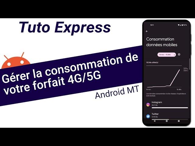 Tuto Express : gérer la consommation de votre forfait 4G/5G