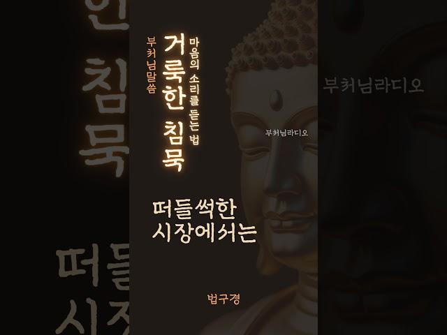 거룩한 침묵 | 마음의 소리를 듣는 법 | 법구경 | 부처님말씀 | 불교 명상 명언 | 석가모니