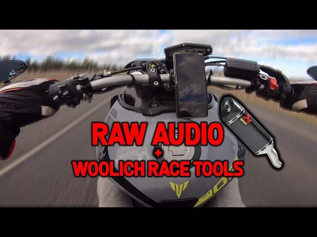 MT-09 AKRAPOVIC + WOOLICH RACE TOOLS RAW AUDIO (Launch Control, Quickshifter, Autoblipper, Wheelies)