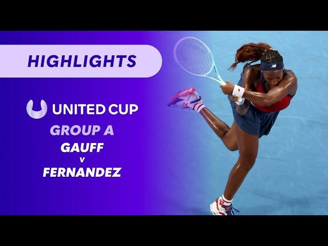 Coco Gauff (USA) v Leylah Fernandez (CAN) - United Cup Highlights | Wide World of Sports