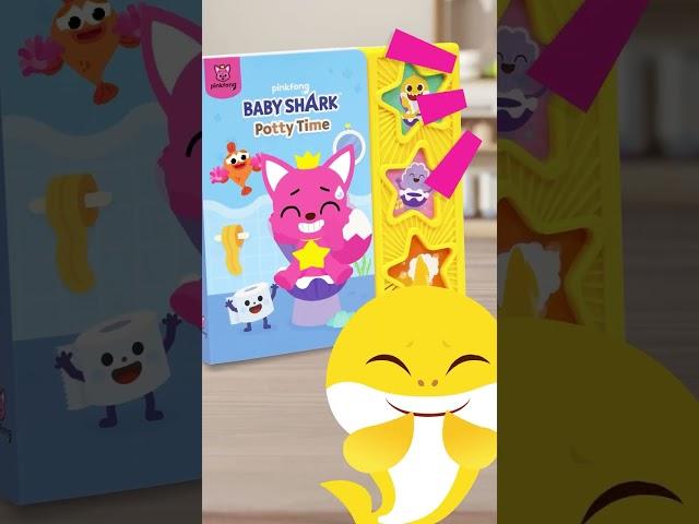 Pinkfong and Baby Shark popped out of a Sound Book!🫢 #pottytime #shorts