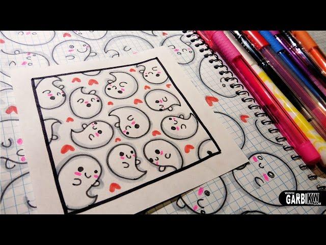 Cute Ghosts - How to Draw Patterns for your Doodles by Garbi KW