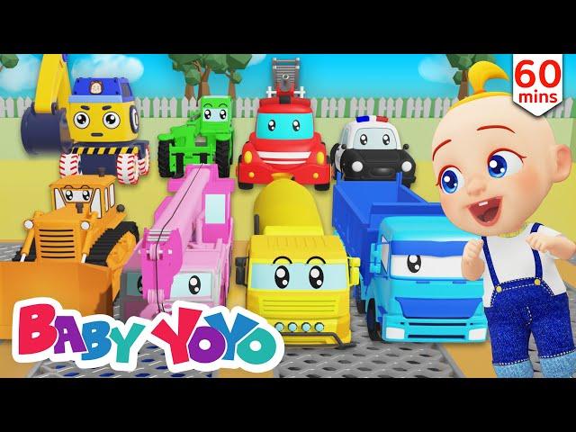 The Colors Song (Coloring Construction Vehicles) + more nursery rhymes & Kids songs - Baby yoyo