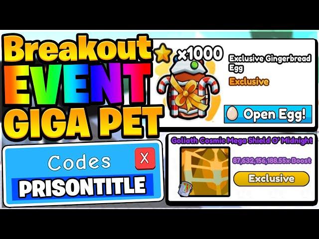 INSANE Prison Breakout Giga Pet Event Codes In Arm Wrestle Simulator