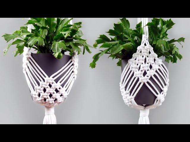 DIY Macrame Plant Hanger Easy NEW Diamond Design