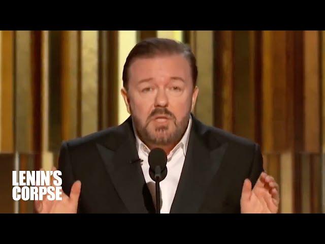 Ricky Gervais on "most ripped junkie" in Hollywood