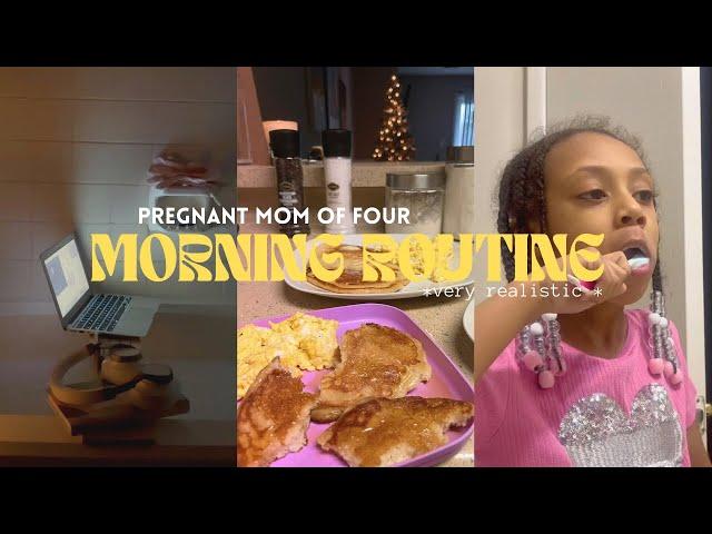 pregnant mom of 4 MORNING ROUTINE ️*very realistic *| vlogmas day 6| 2023