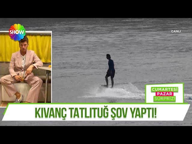 Kıvanç Tatlıtuğ'un havalı "Jet- Surf" şovu!