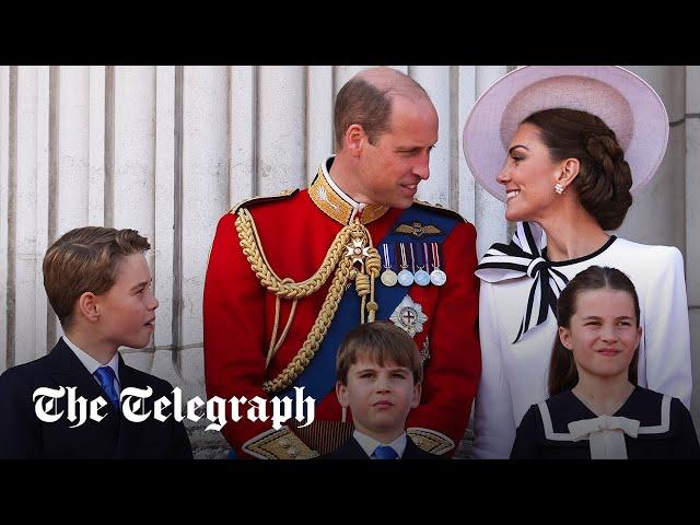 Princess of Wales watches flypast from Buckingham Palace balcony | Trooping the Colour