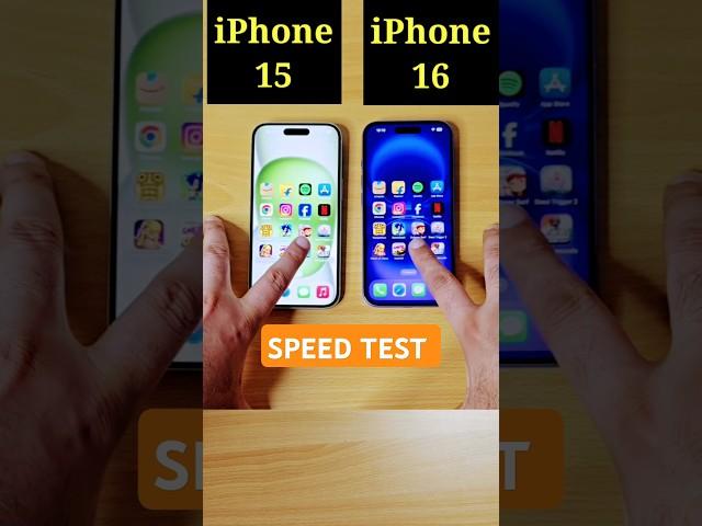 Apple iPhone 16 Vs Apple iPhone 15 Speed Test Comparison |  #applesmartphone