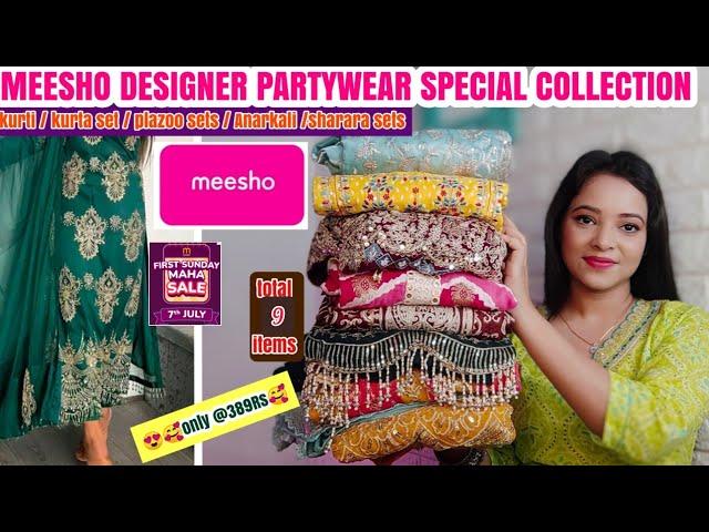 ||Meesho Haul||Meesho Designer party'wear kurta set haul/sharara/plazoo/lahenga|wedding Dresses||