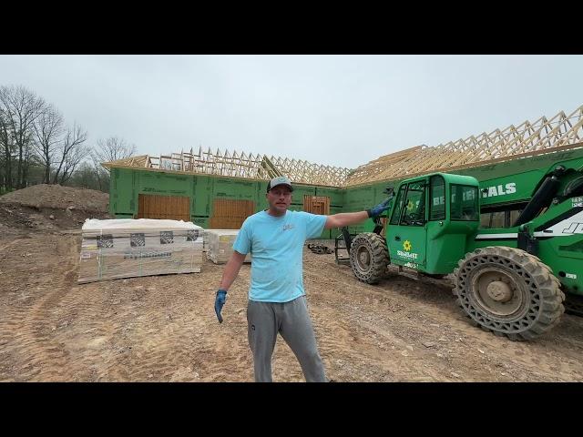 Finishing up the Roof Trusses and Installing Sheathing on the Big House Build