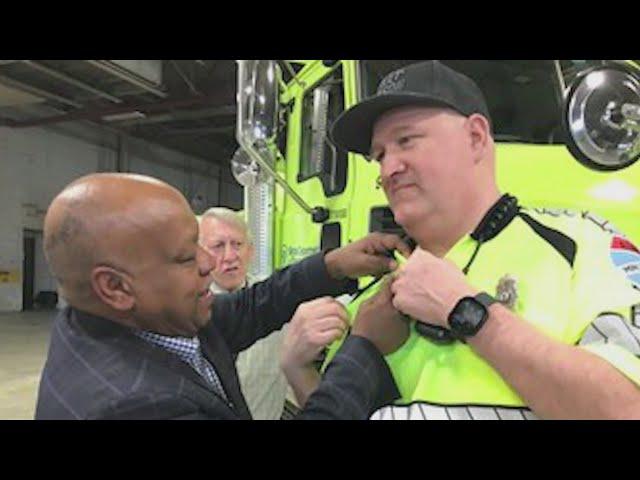 IDOT honors worker who saved women from burning vehicle on Kennedy Expressway