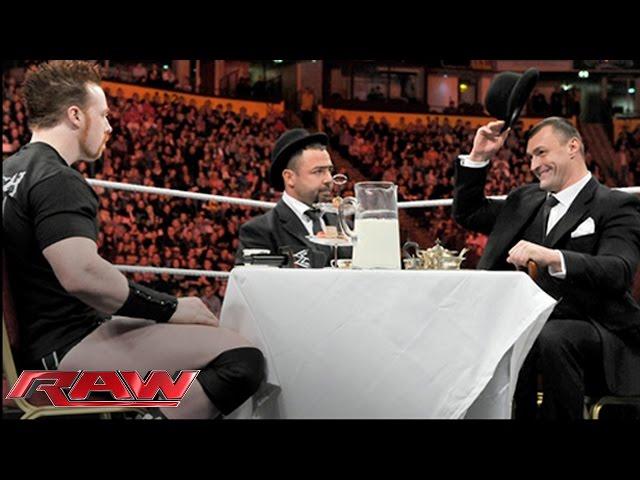 Santino Marella & Vladimir Kozlov host a tea party with Sheamus in England: Raw, Nov. 8, 2010