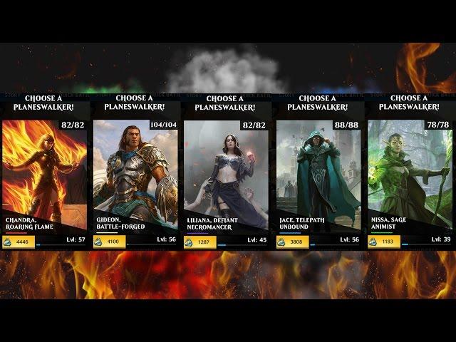Magic Puzzle Quest - Overview of All 5 Base Planeswalkers + Gameplay