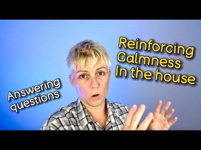 Answering questions on training your dog to be calm in the house