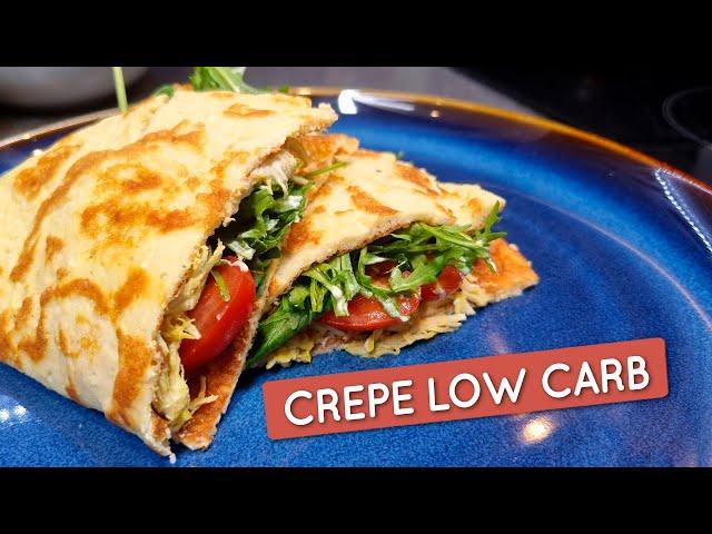 Lanche saudavel rapido e facil | CREPE LOW CARB de frango com requeijão