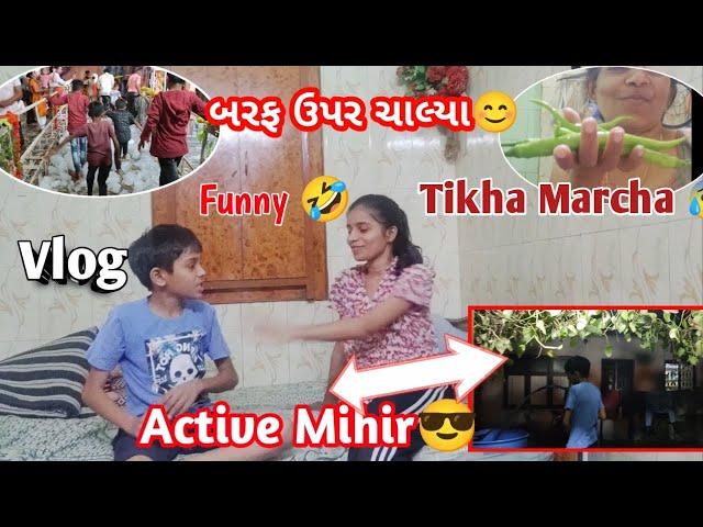 Gujarati Video Mahadev ji Na Mandir Gaya Baraf upar Chaliya #dailyvlogs #familyrealvlogs #thakor