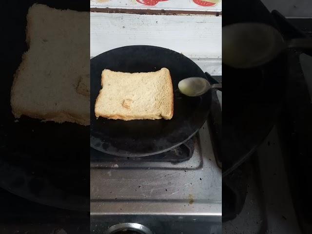 making egg  bread  omelette with amazing  for breakfast