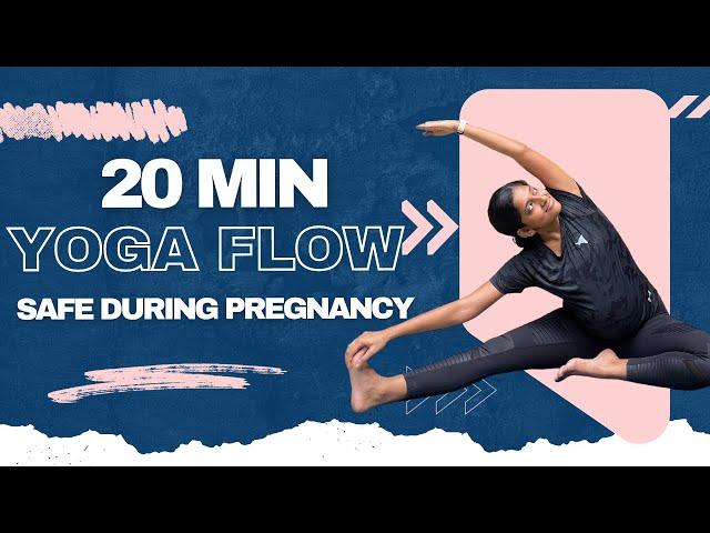 20 min Prenatal Yoga Flow | Safe During Pregnancy | Yogalates with Rashmi