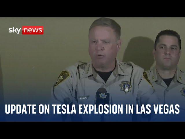 Police update after Tesla Cybertruck explosion outside Trump hotel in Las Vegas - Watch in full