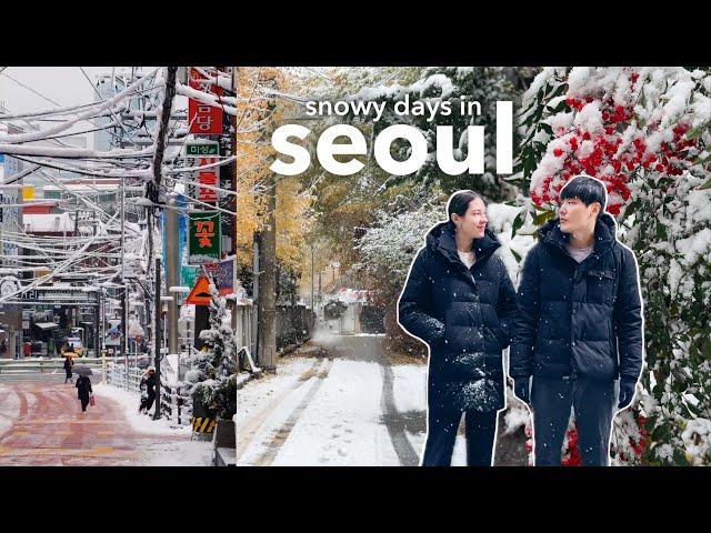 record breaking snow in seoul ️ martial law?? korean winter food, cozy apartment vibes | vlog