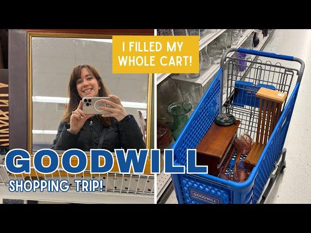 I FILLED MY CART AT GOODWILL! | Thrift with Me | Vintage Haul