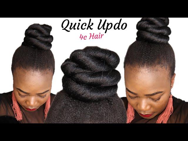 DIY QUICK everyday UPDO under 5 Minutes | Top Knot | Natural hairstyles