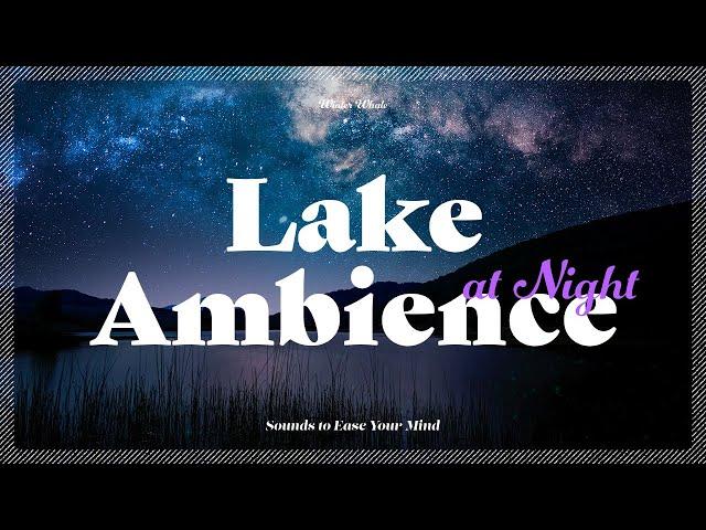 Peaceful Lake Sounds at Night | Lake Ambience for Deep Sleep | 호숫가의 밤 입체음향, 백색소음