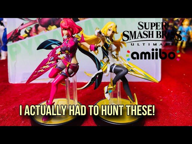 Super Smash Bros Amiibo Unboxing Pyra & Mythra I Actually Had To Hunt These!
