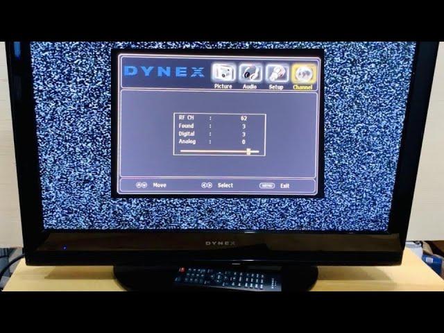 Dynex TV’s - Run a channel scan - Auto program for over the air antenna channels