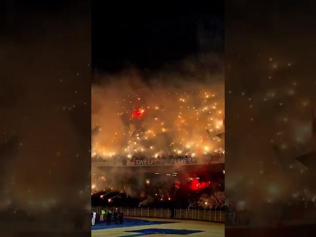 MC Alger fans pyro show at match against CR Belouizdad