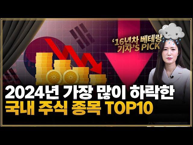 2024년 가장 많이 하락한 국내 주식 종목 TOP10 '하락률 80.59%를 기록한 1위 기업은 어디?'