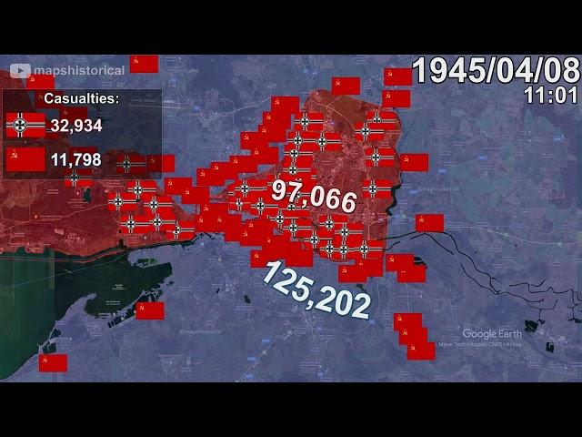 Battle of Königsberg in 1 minute using Google Earth