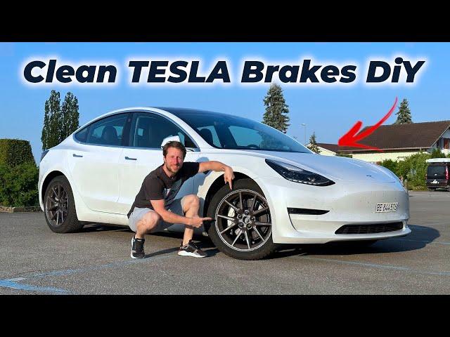 How to Clean TESLA Brake Discs and Pads without Demonting Them Brake Burnishing using Software