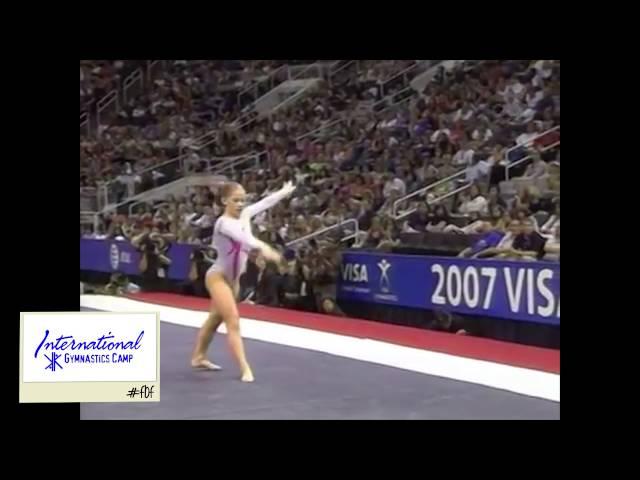 International Gymnastics Camp's #FlashbackFriday - Shawn Johnson on floor in 2007