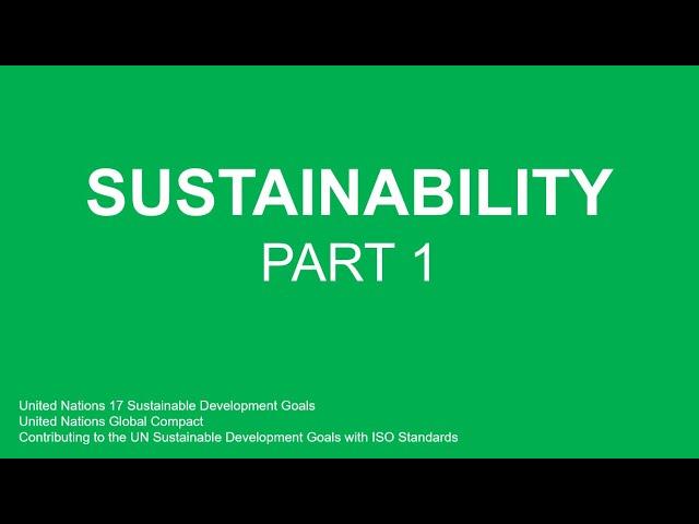 Sustainability 1